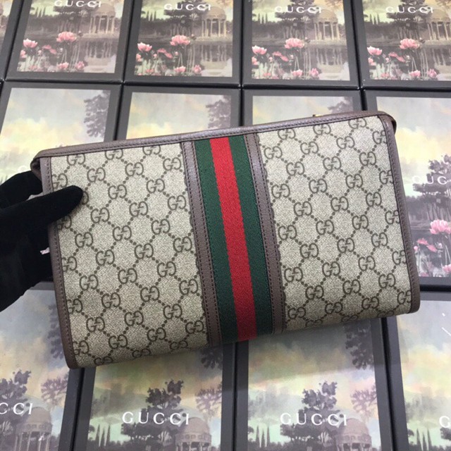 Gucci手包 598234 古馳新款Ophidia系列 GG洗漱包 Gucci手拿包  gqy3078